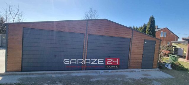 Garaż 8x6m* ORZECH + GRAFIT*wzmocniony profilem*wybierz jakość*