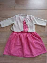 Elegancka ażurowa sukienka dla dziewczynki z bolerkiem 104