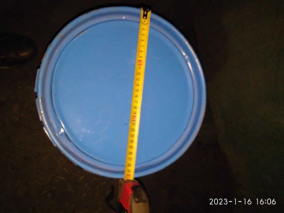 ведро жестяное под крышку "корона" объем 25 литров б/у