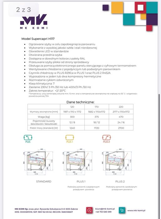 Witryna chłodnicza ISA SUPERCARPI – stan bardzo dobry – Okazja !