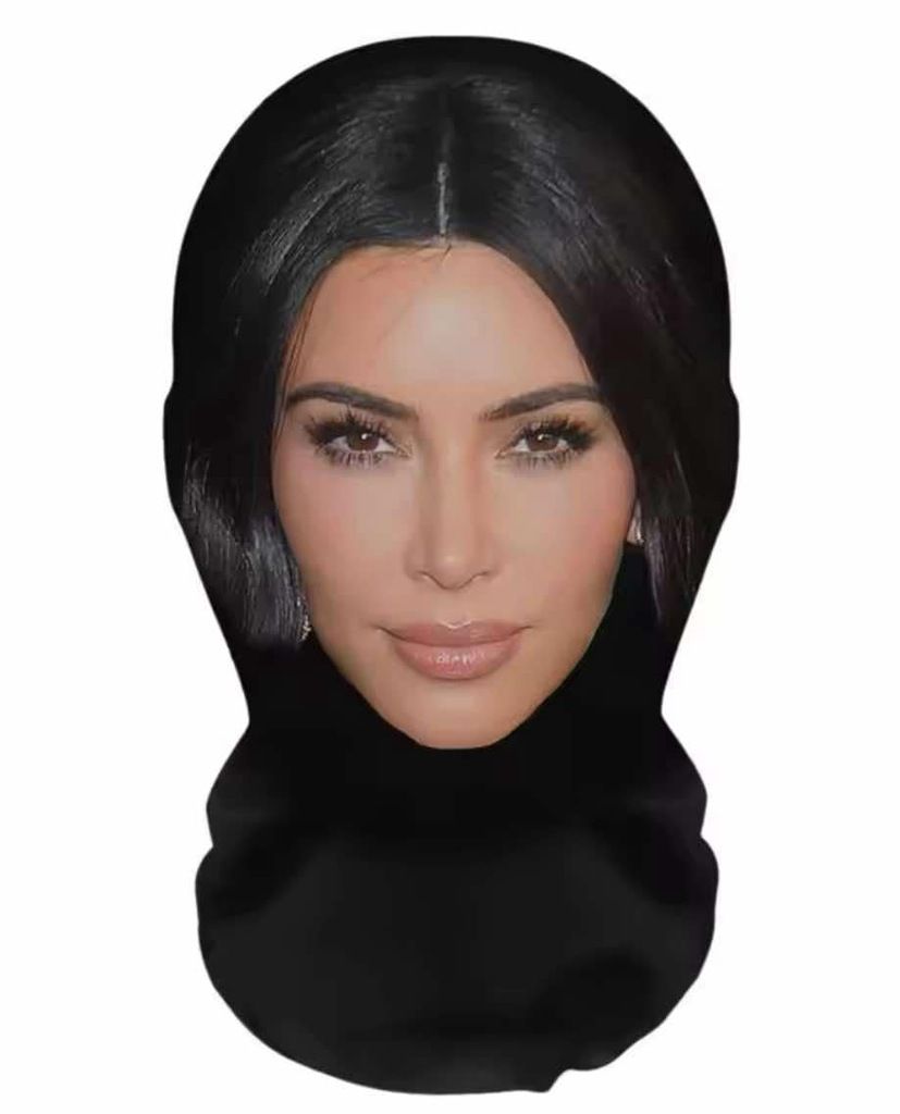 Śmieszna maska Kim Kardashian twarz prezent