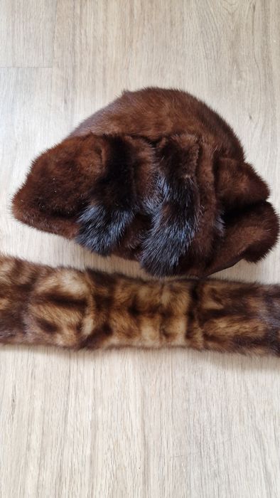 Czapka+kołnierz z jakiegoś futra