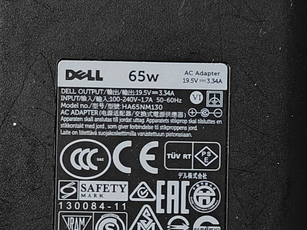Carregador Dell 65W
