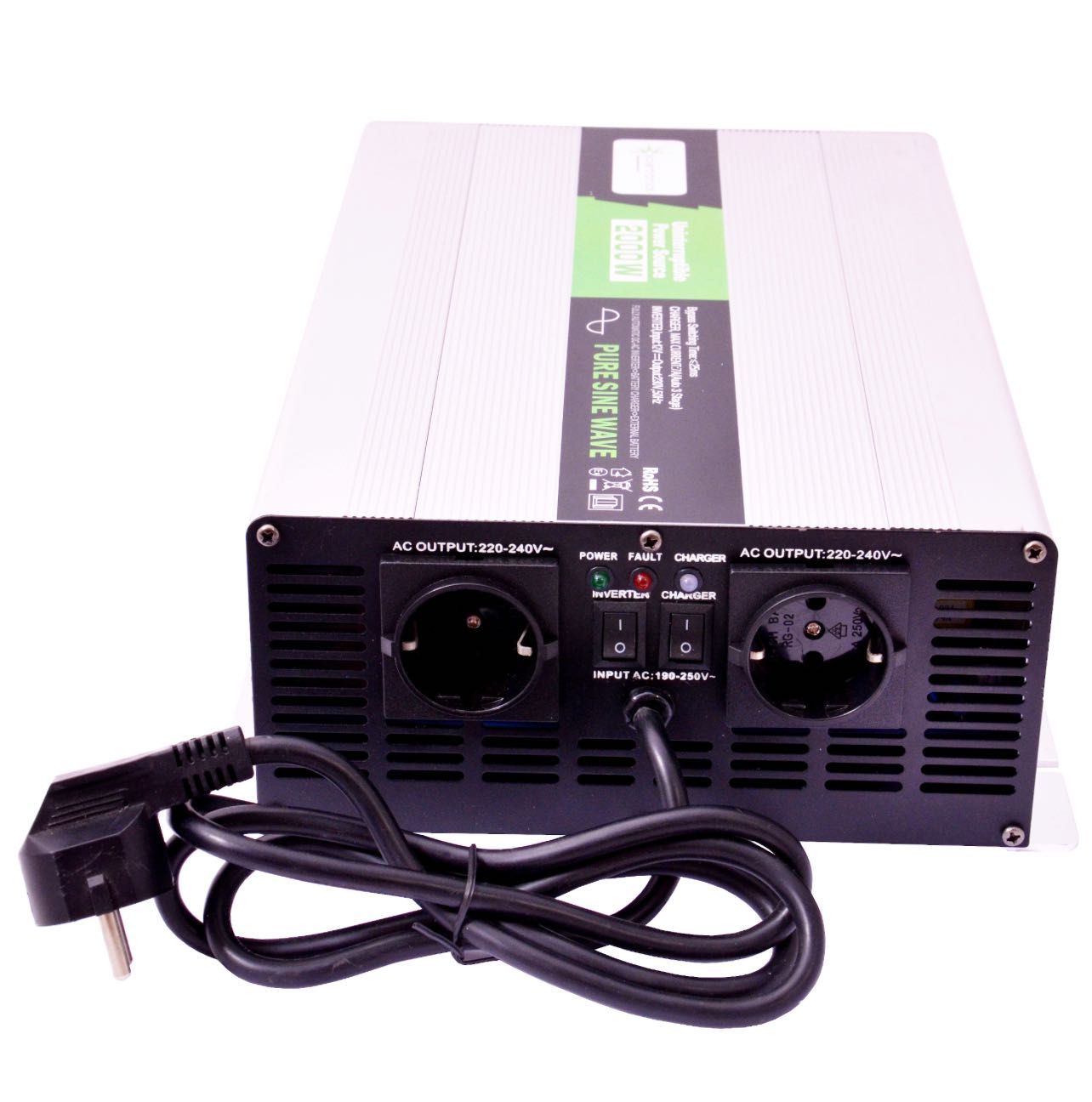 Перетворювач напруги UPS 12V NPS 2000 Watts pure SINUS UPS inverter