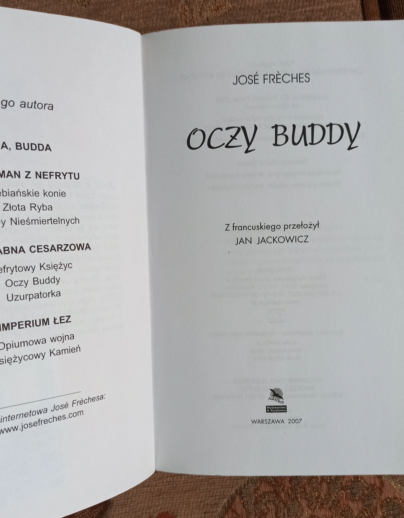 José Frèches jedwabna cesarzowa II oczy buddy