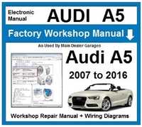 Service Manual Audi A5 2007-2016 S5 RS5 8T 8F Сервіс мануал