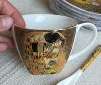 Nowy! Pocałunek Klimta serwis kawowy na 6 osób