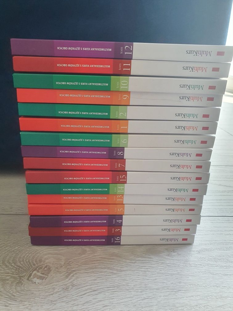 Multi kurs językowy 5języków, 16tomów+16płyt CD
