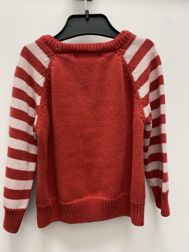 Czerwony sweterek z reniferem Little Rebel 92