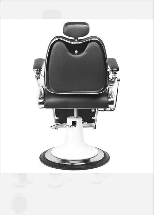 Fotel barberski Gabbiano Moto Style – nowy, nieotwierany, czarny