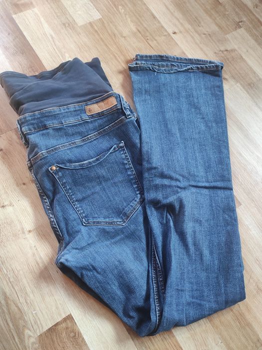Mama bootcut high rib 44 spodnie dzwony ciążowe