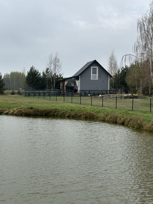 Dom letniskowy nad stawem do wynajęcia, Nowa Wieś