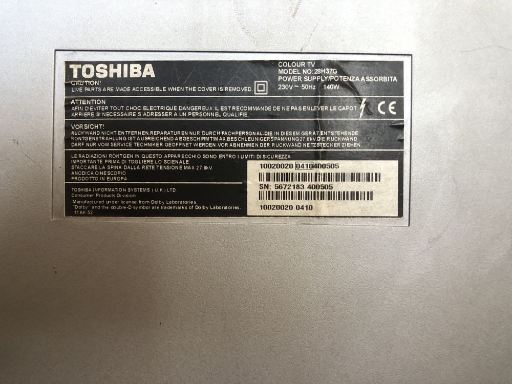 Телевізор TOSHIBA робочий