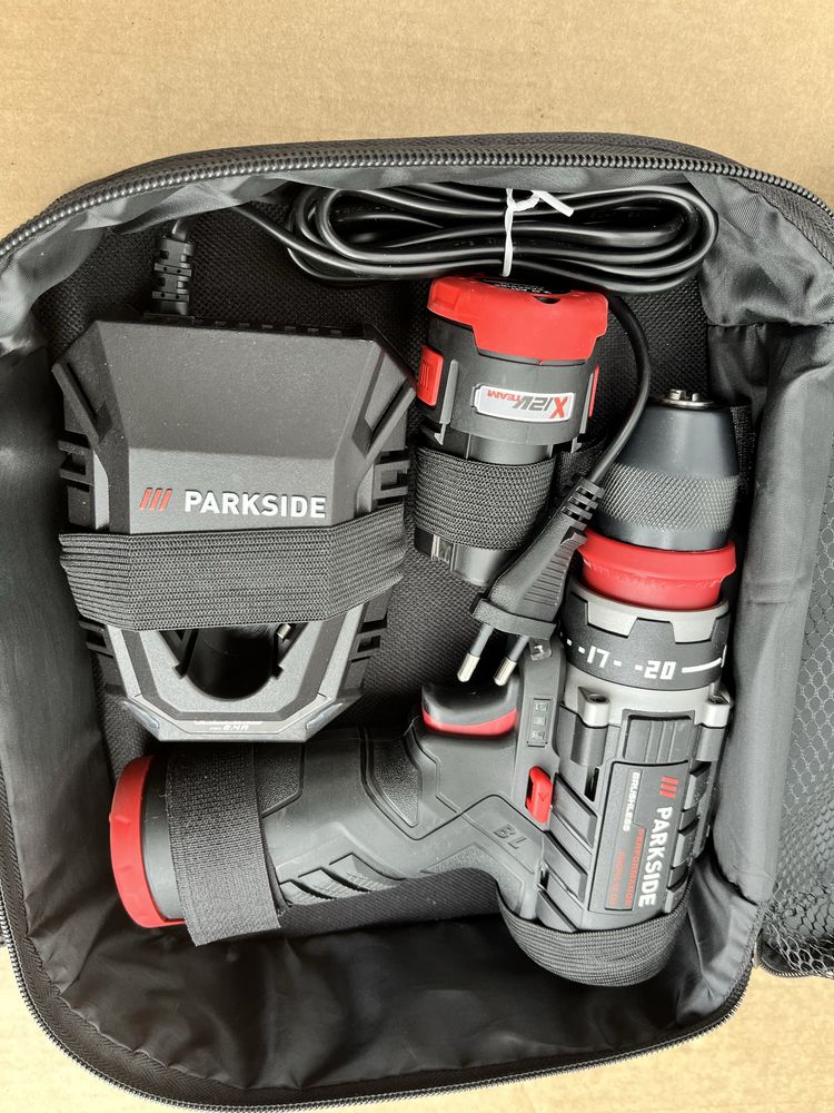 Wkrętarka PBSPA 12 Performance z 2 bateriami, ładowarką, 3 kpl wierte