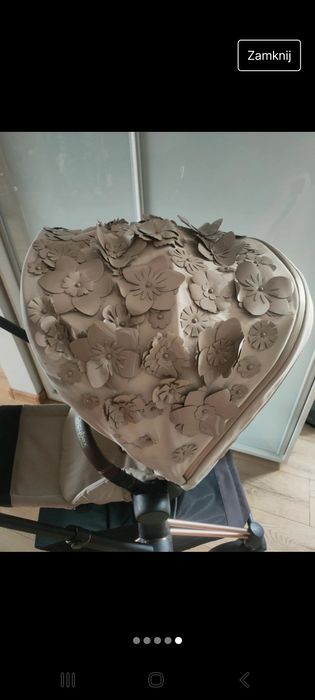 Cybex priam beige simple flowers 2.0 Gondola stelaz i spacerówka