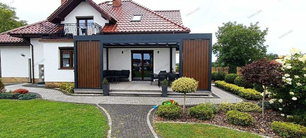 Zadaszenie tarasu, pergola, ogród zimowy, szklany, patio, oranżeria