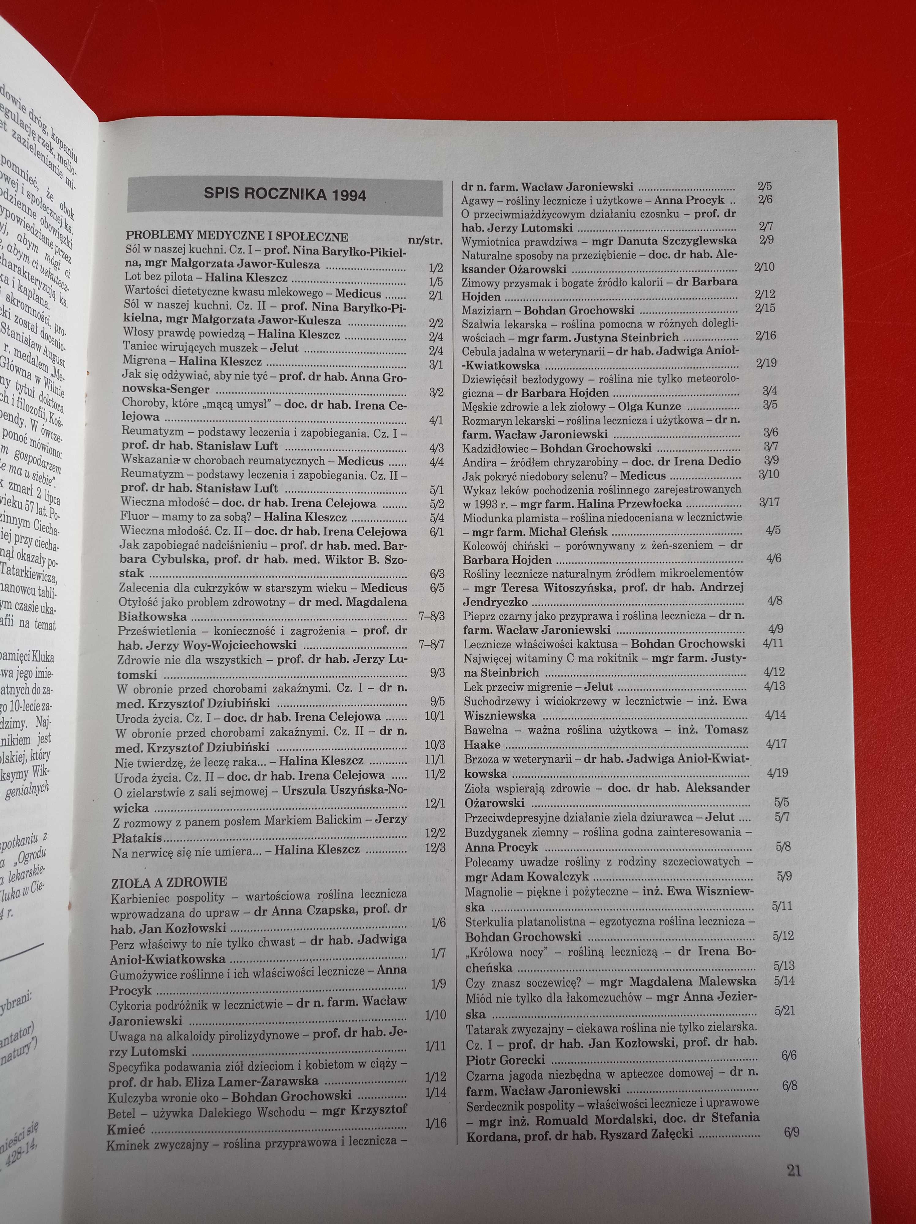 Wiadomości zielarskie nr 12/1994, grudzień 1994