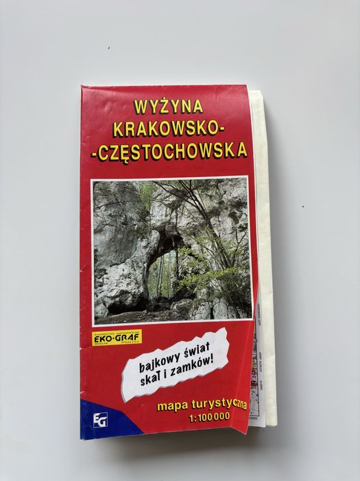 mapa turystyczna 1:100 000 wyżyna krakowsko-częstochowska skały zamki