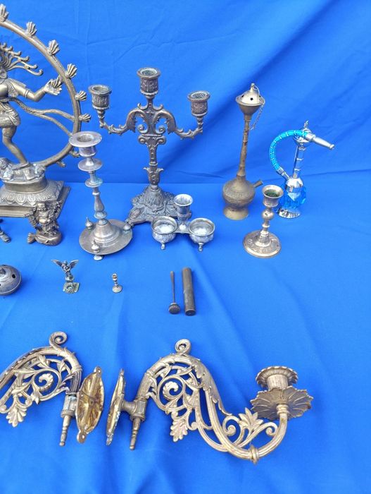 Латунные бронзовые изделия статуэтка лампа люстра бра подсвечник СССР