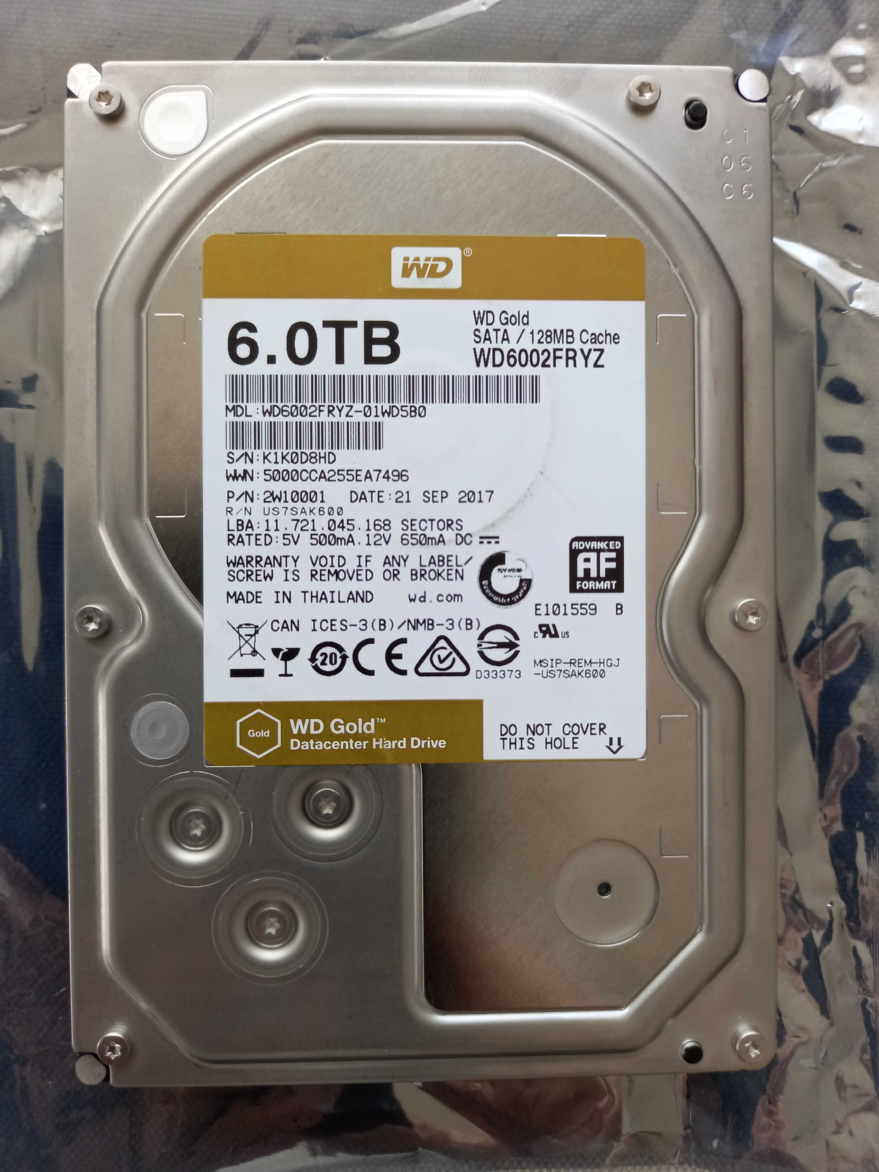 Dysk 6TB WD6002FRYZ SATA 7200PRM