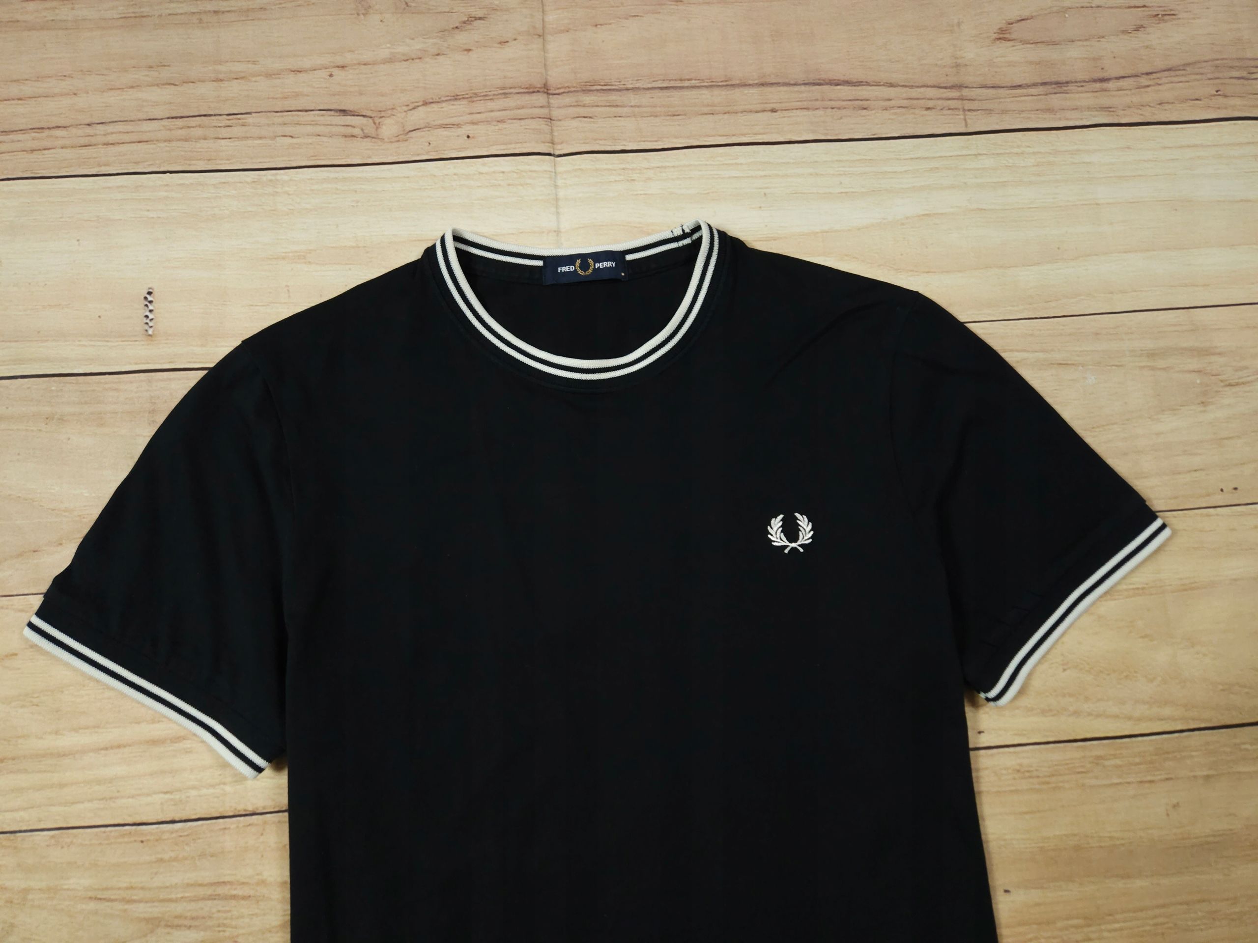FRED PERRY Koszulka Męska T-Shirt Logowana r. M