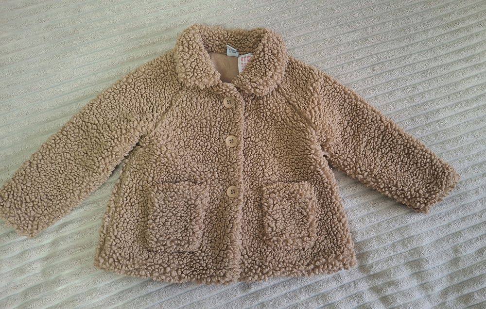 Шубка тедді дитяча осінньо-весняна на дівчинку 9-12 міс