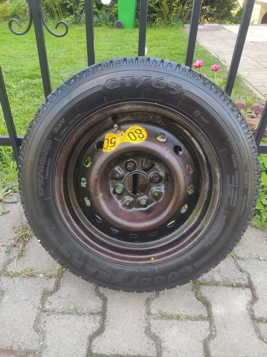 175/65R14 OPONA OPONY KOŁO DOJAZDOWE Felga stalowa 4x100 14" Goodyear