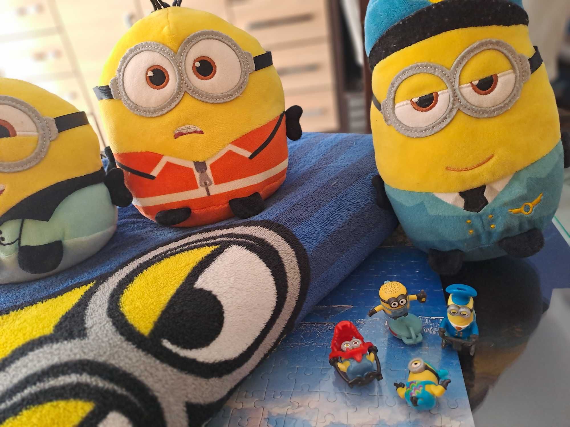 Kocyk minionki + maskotki pluszaki minionki