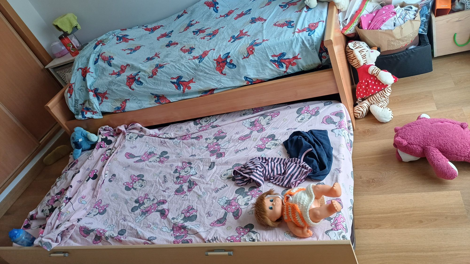 Cama Solteiro com segunda cama em gaveta