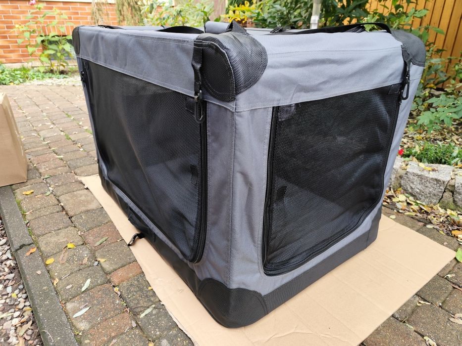 Materiałowy transporter dla psów, kojec 91x62x59 cm używany