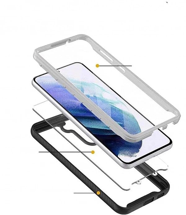 Samsung Galaxy S21 FE - etui 360 Tech-Protect, czarne plecki ochronne