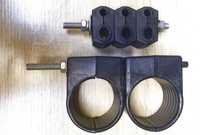 Хомут кріплення-зажим-затискач для труб/кабелів болтовий