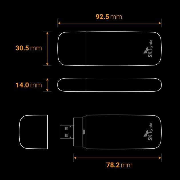 USB SK hynix Tube T31 1TB Stick Type SSD with DRAM