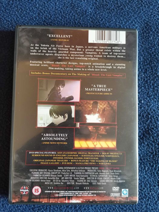 Anime Blood The Last Vampire Curta Metragem de culto