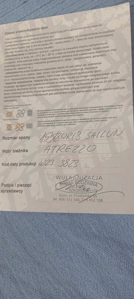 Opony zimowe 13 z felgami Fiat Panda
