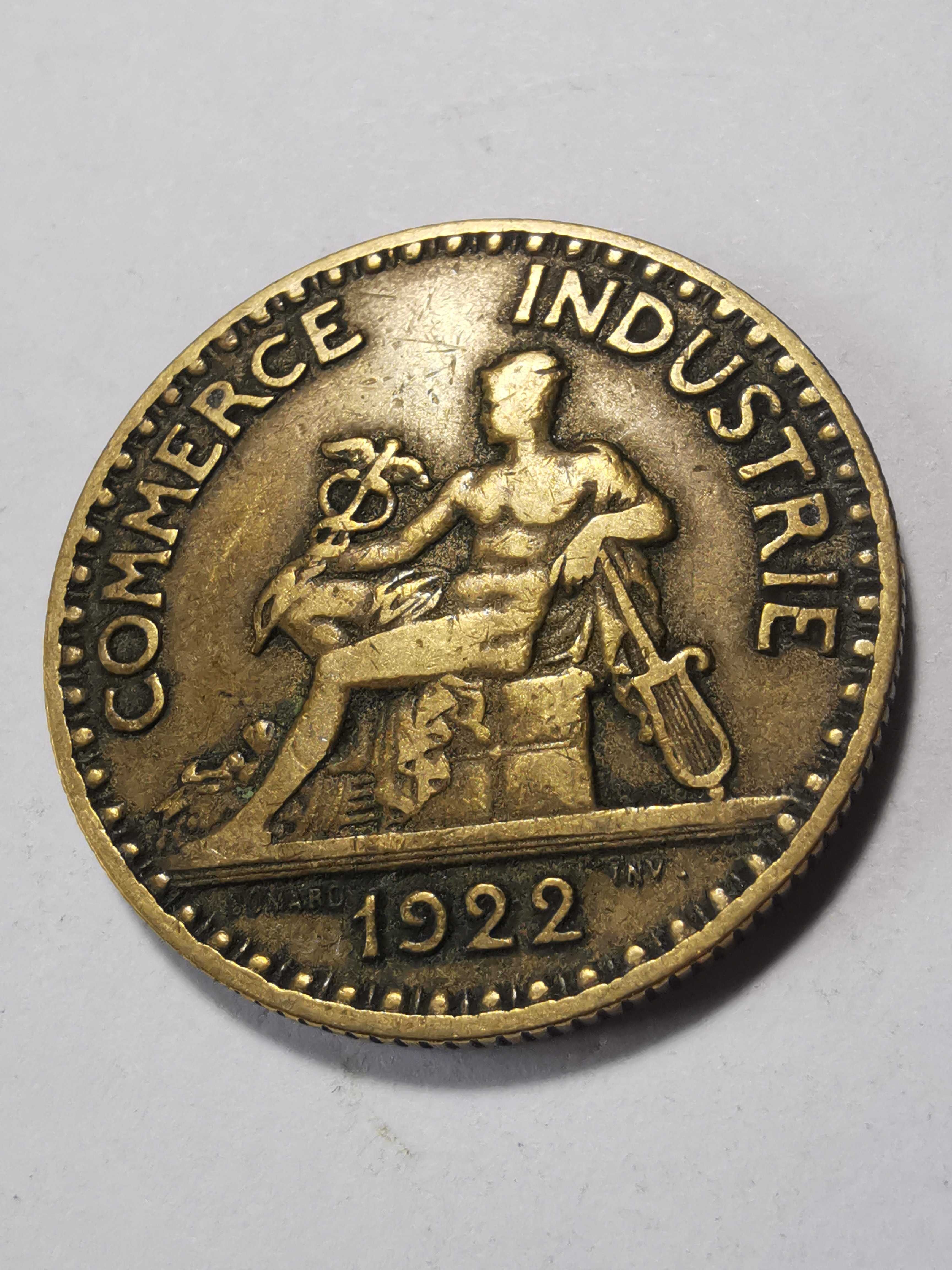 2 francs 1922 - franki, Chambre de Commerce, Francja - ładny stan