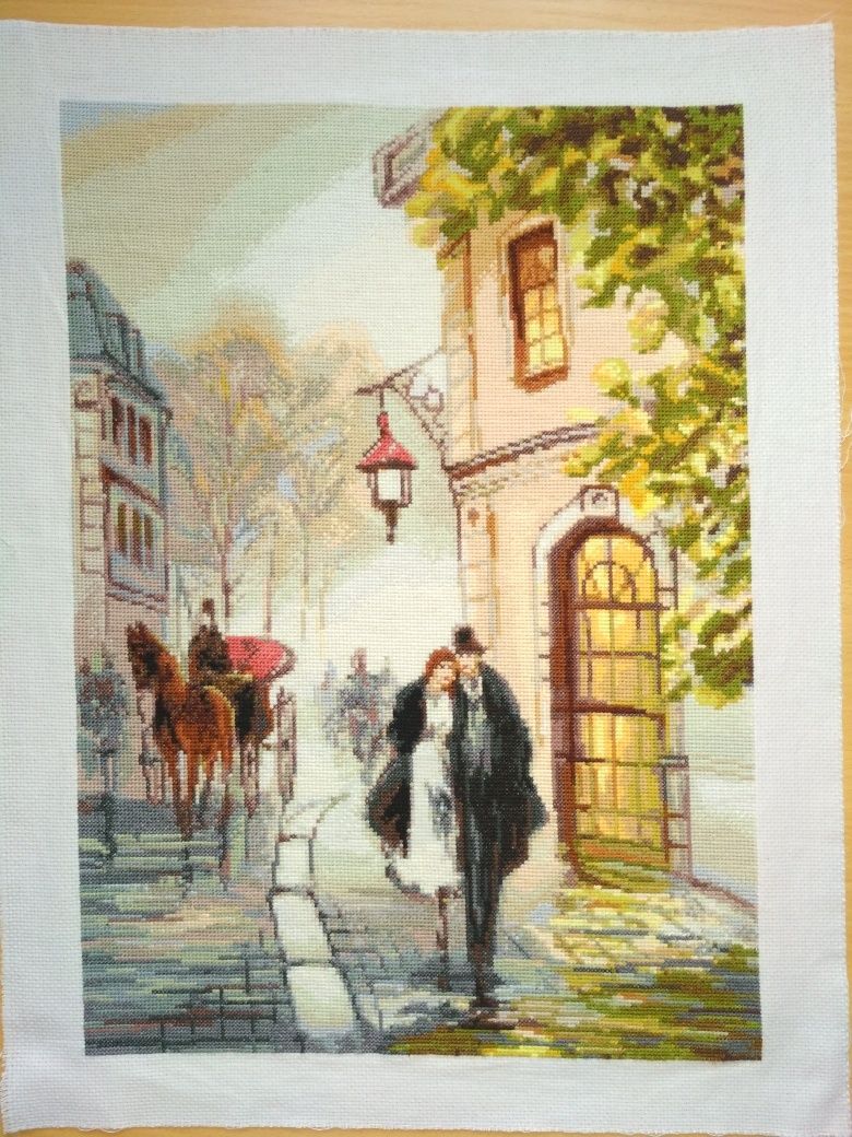 Картина вишита хрестиком "Парижська романтика"