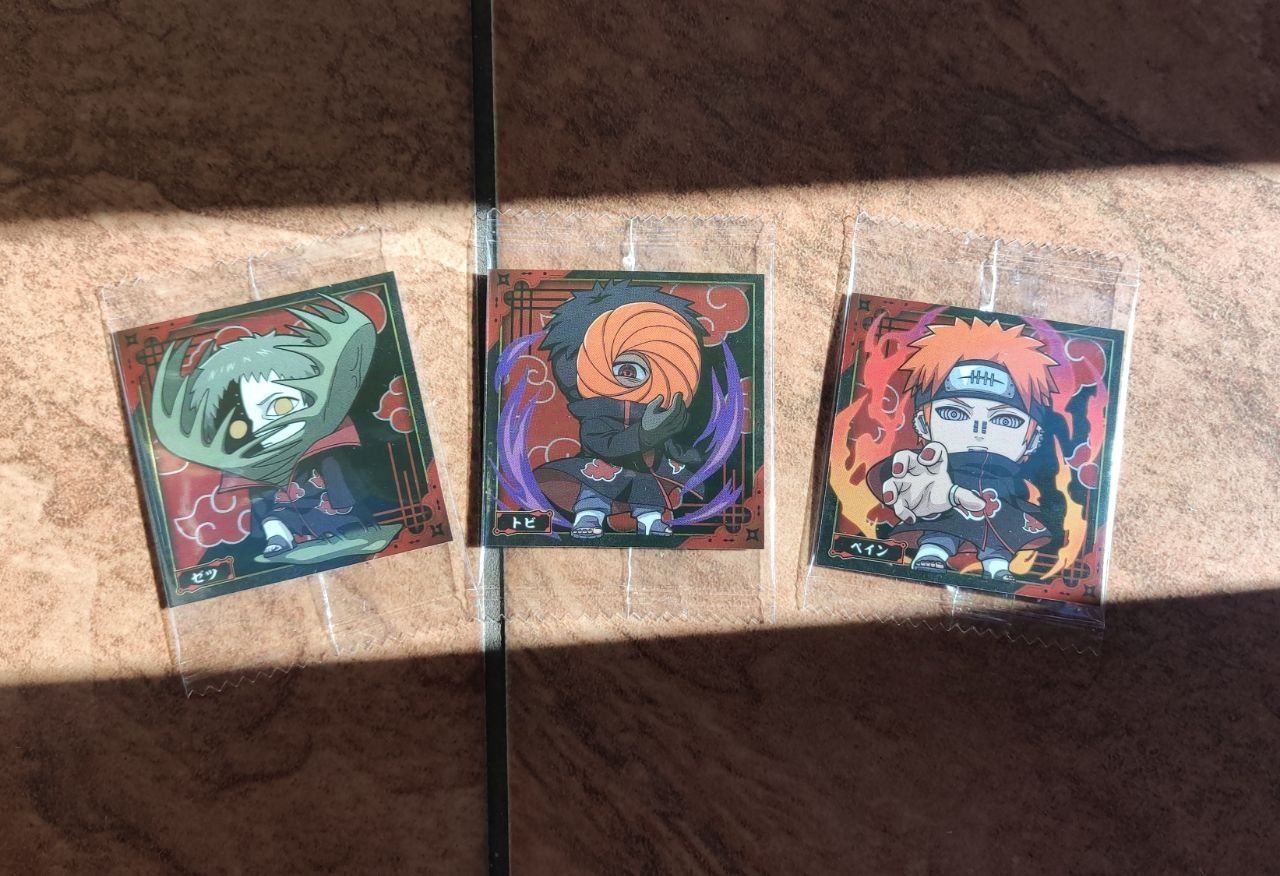 Naruto Shippuden anime naklejki karty Akatsuki Zetsu Madara Obito