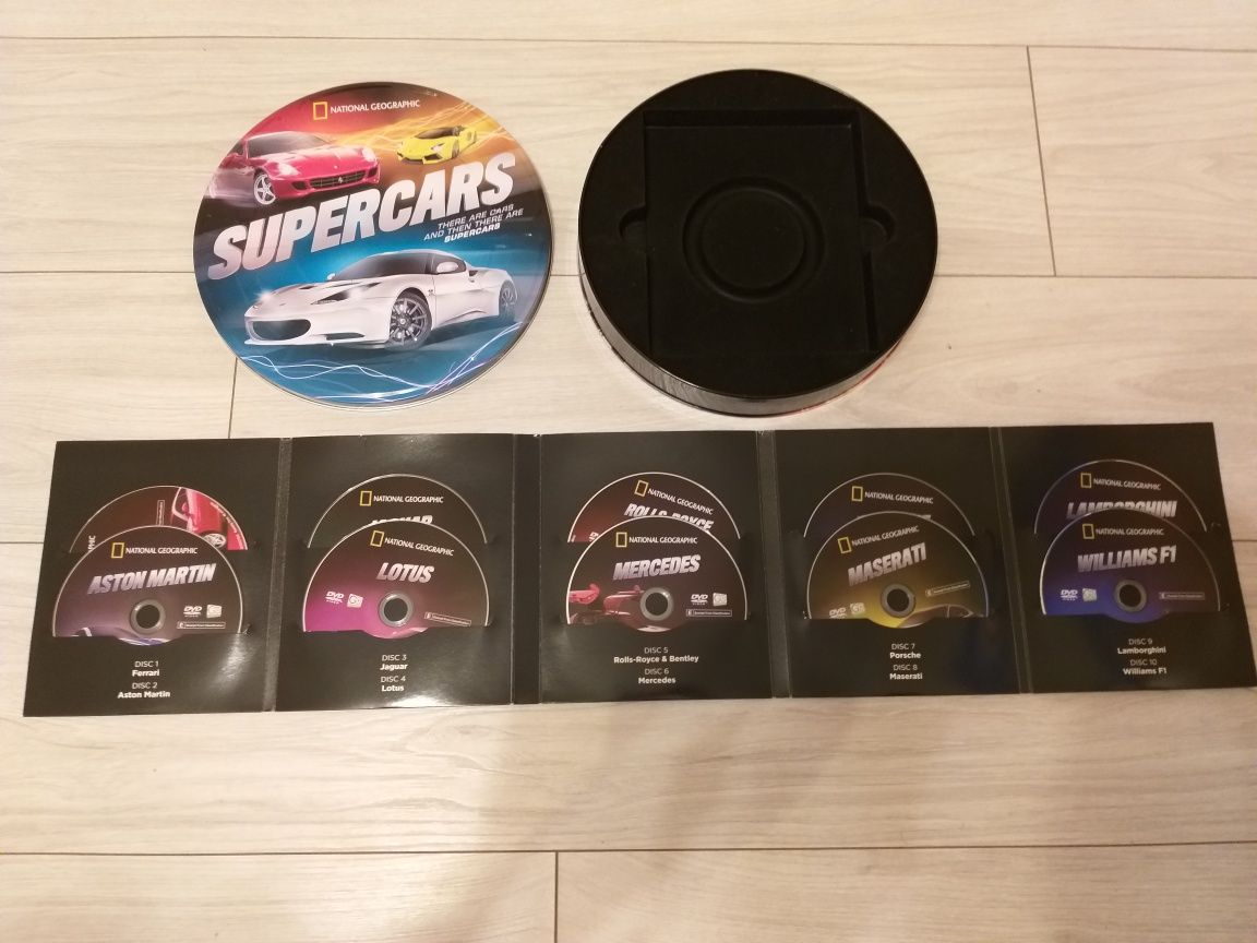 Supercars - 10DVD w limitowanej puszce upominkowej National Geographic