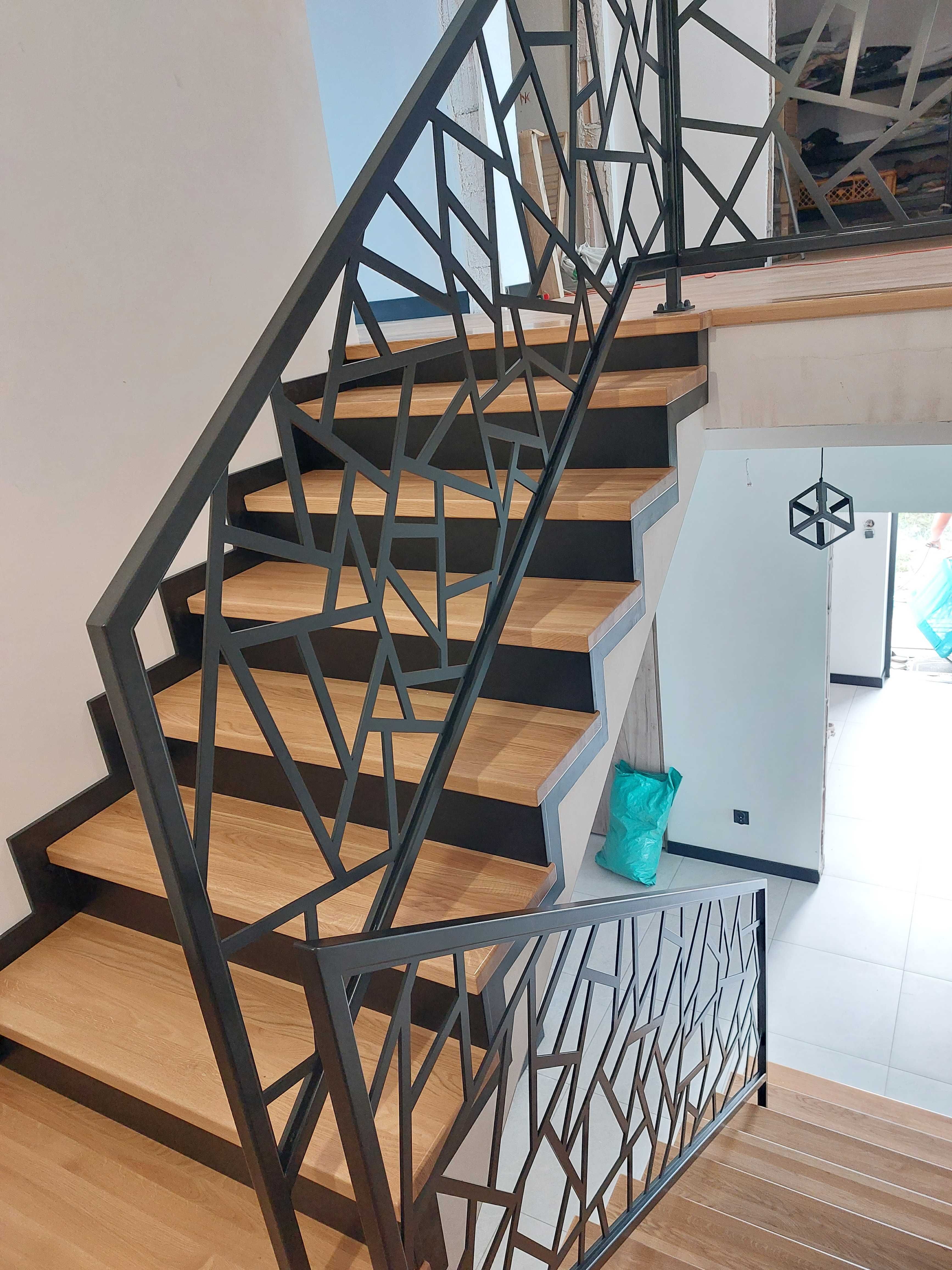 Balustrady spawane wewnętrzne schodowe