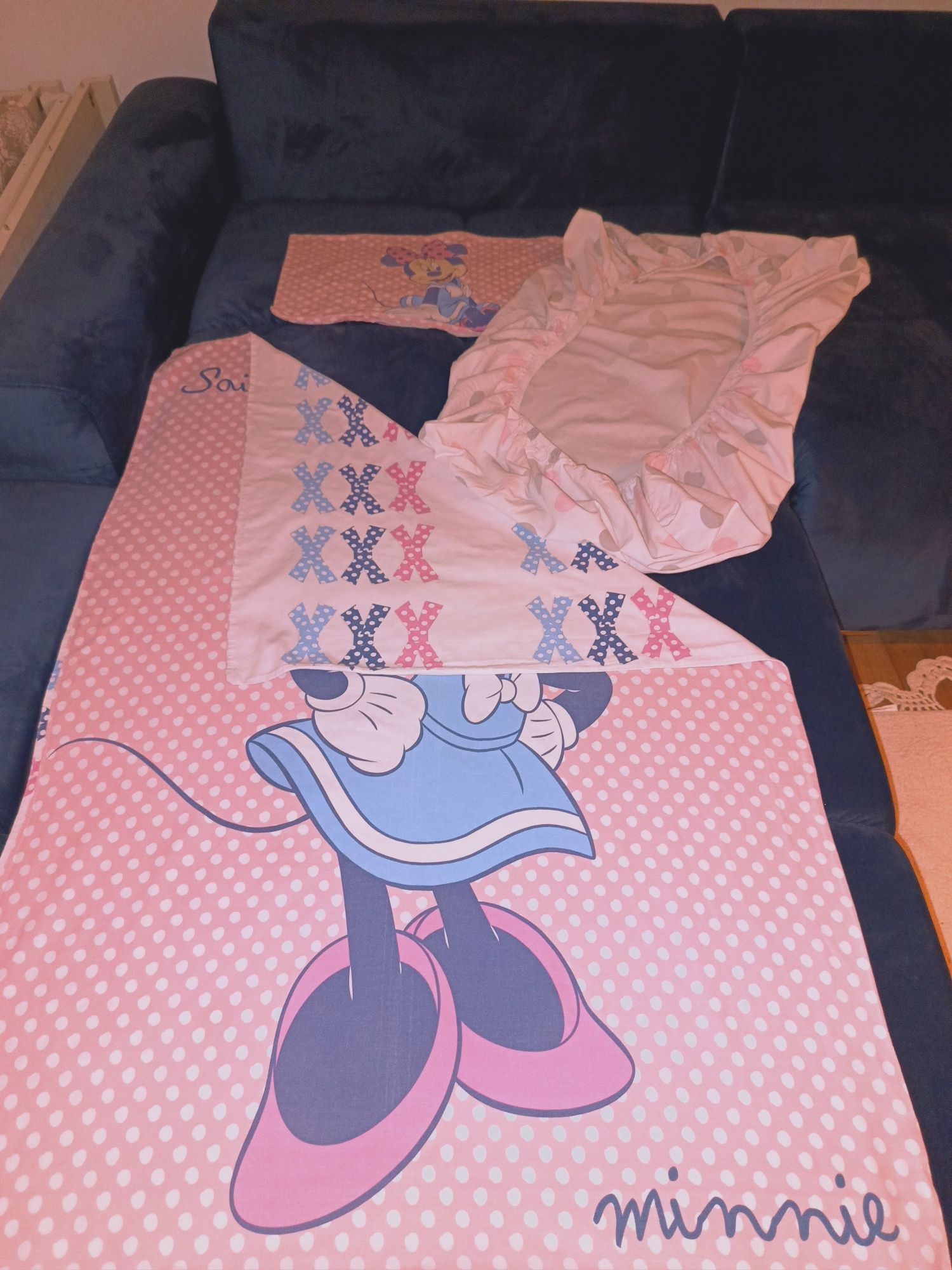 Komplet pościeli 100x135 cm bawełna Mickey Mouse Minnie komplet