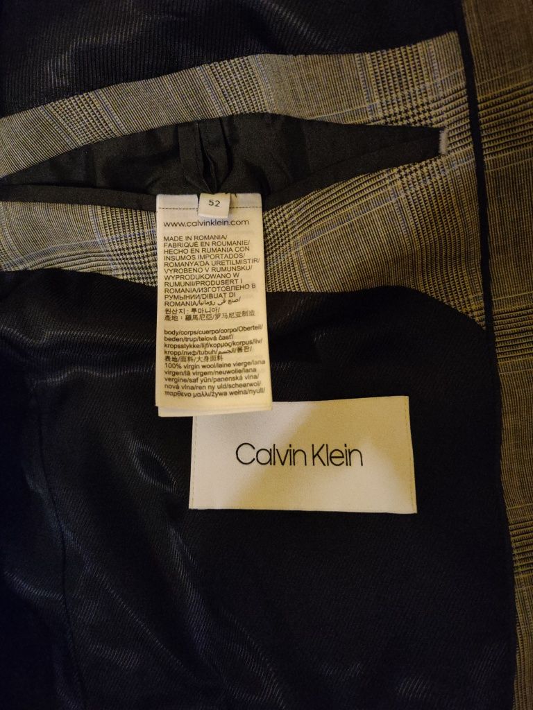 CALVIN KLEIN Nowa marynarka z matkami Oryginał roz.52, L DARMOWA WYSYŁ