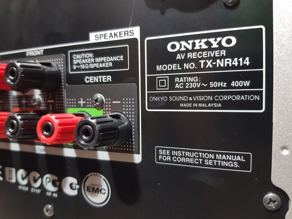 Пульт!5.1 AV ресивер ONKYO TX-NR414, HDMI, USB, 3D, LAN, б/у 3ч/2с