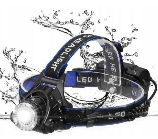 Latarka Czołowa Led Zoom Cree Xm-L T6 Czołówka 3 sztuki