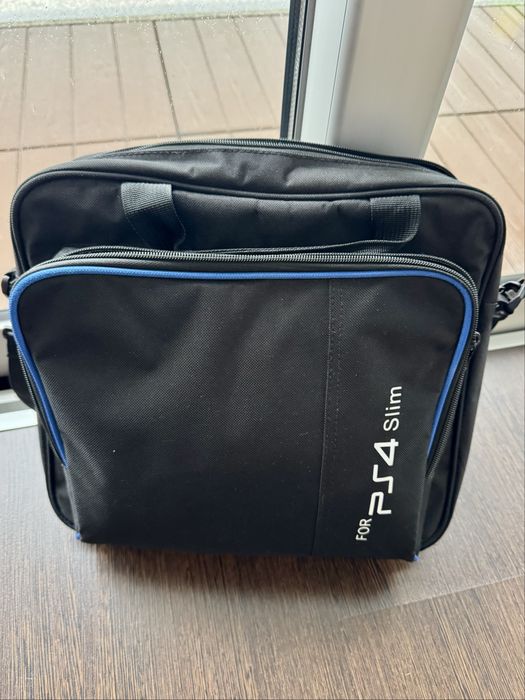 PS4 SLIM 500GB+2 comandos+5 jogos+Bolsa transporte