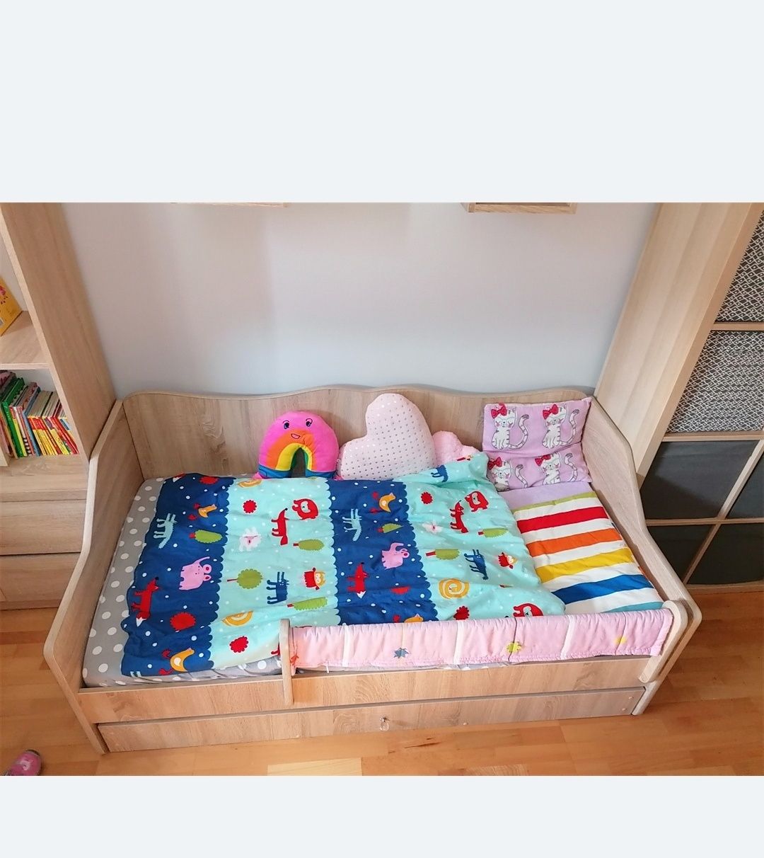 Łóżko 160 na 80 cm dziecięce dąb sonoma
