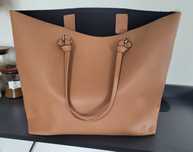 ZARA duża shoper z workiem camel/ciemny beż