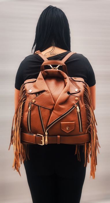 Torebka Plecak 2w1 Damski Boho Ramoneska z Frędzlami do Kowbojek Modna