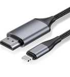Kabel HDMI do telefonu, kabel konwertera HDMI 2,0 m, iPhone/iPad/iPod
