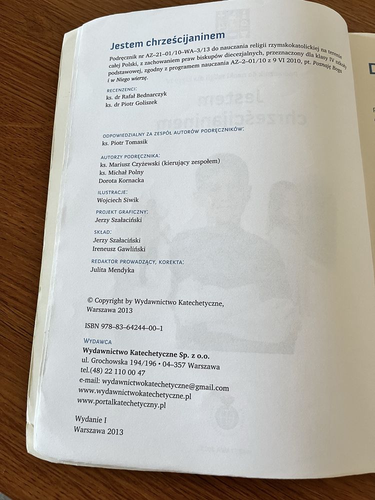 Jestem chrześcijsninem podręcznik do religii dla klasy 4